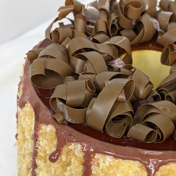 Fake Cake With Faux Chocolate Shavings and Drizzle - Picture 2 of 7